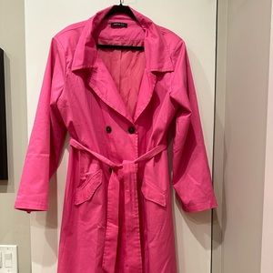 HOT PINK Trench Coat